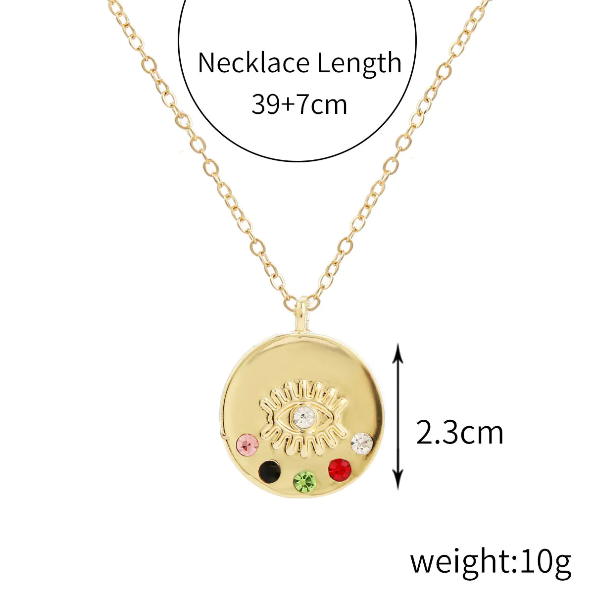 Layered Evil Eye Pendant Necklace for Mother's Day