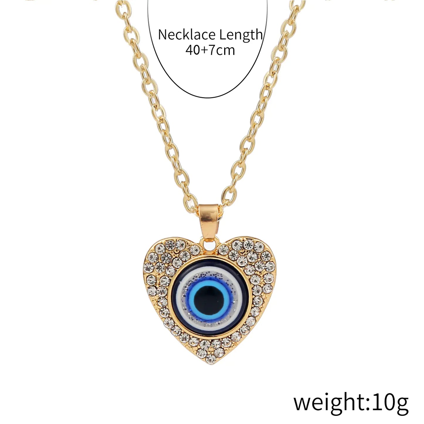 Layered Evil Eye Pendant Necklace for Mother's Day