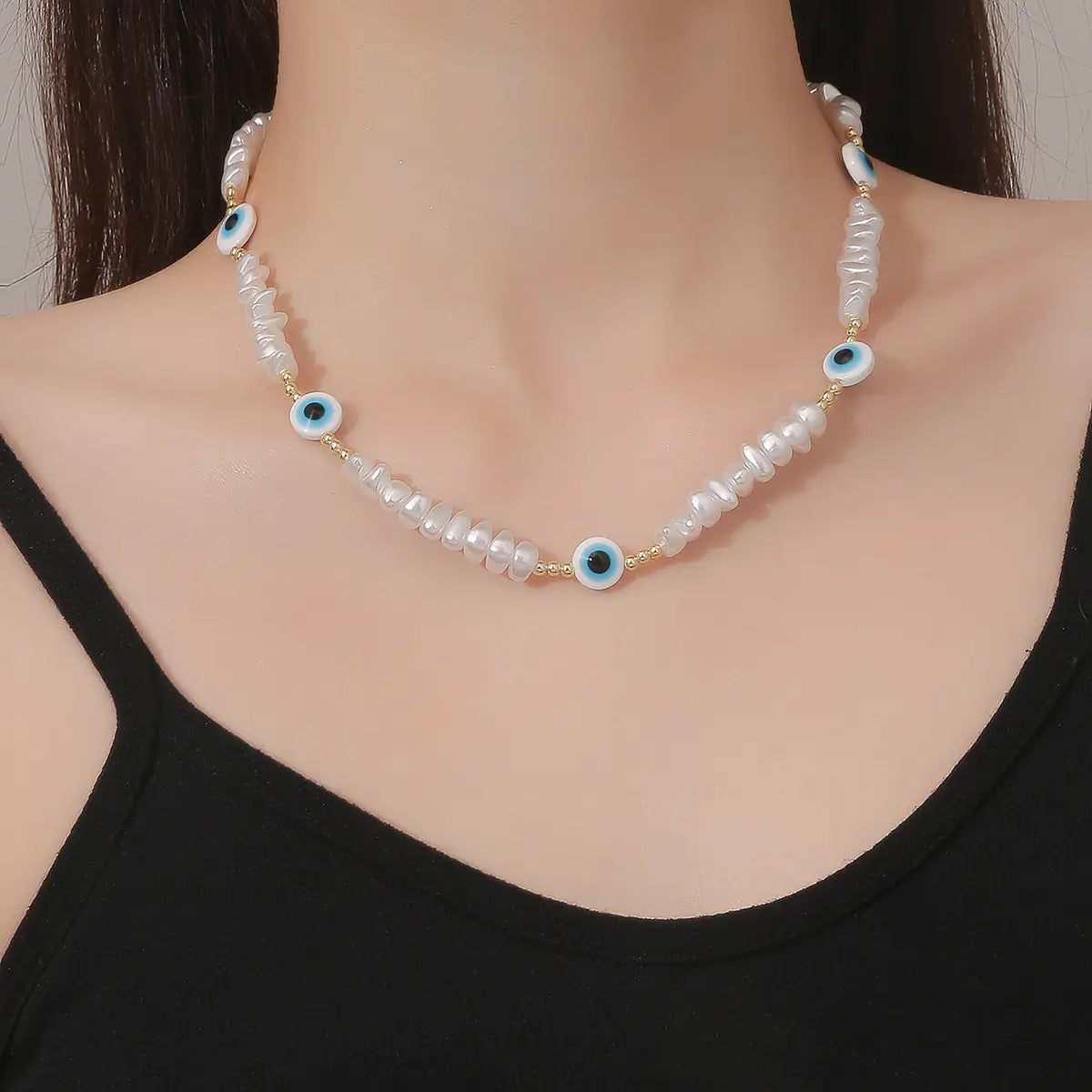 Layered Evil Eye Pendant Necklace for Mother's Day
