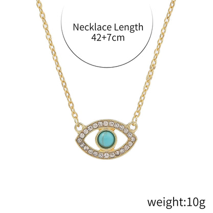 Layered Evil Eye Pendant Necklace for Mother's Day
