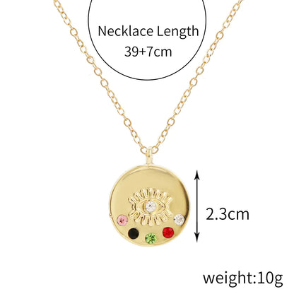 Layered Evil Eye Pendant Necklace for Mother's Day
